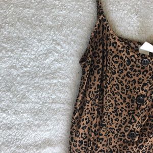 🌻Button Front Cheetah Print Tank Top Dress SUMMER